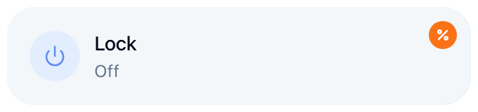 Deal badge on a widget